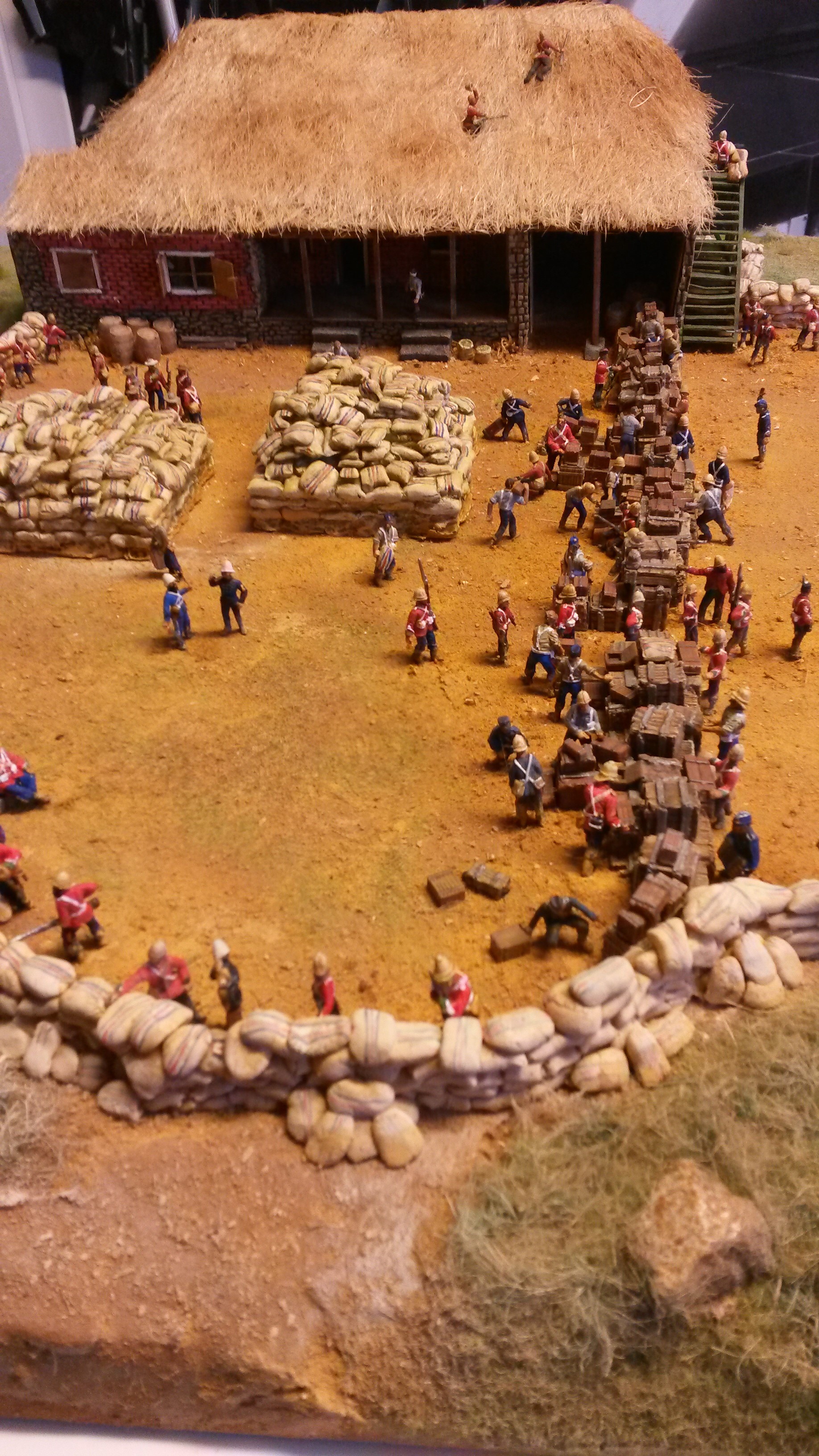 Rorke's drift avec Figurines au 1/72 (20mm)