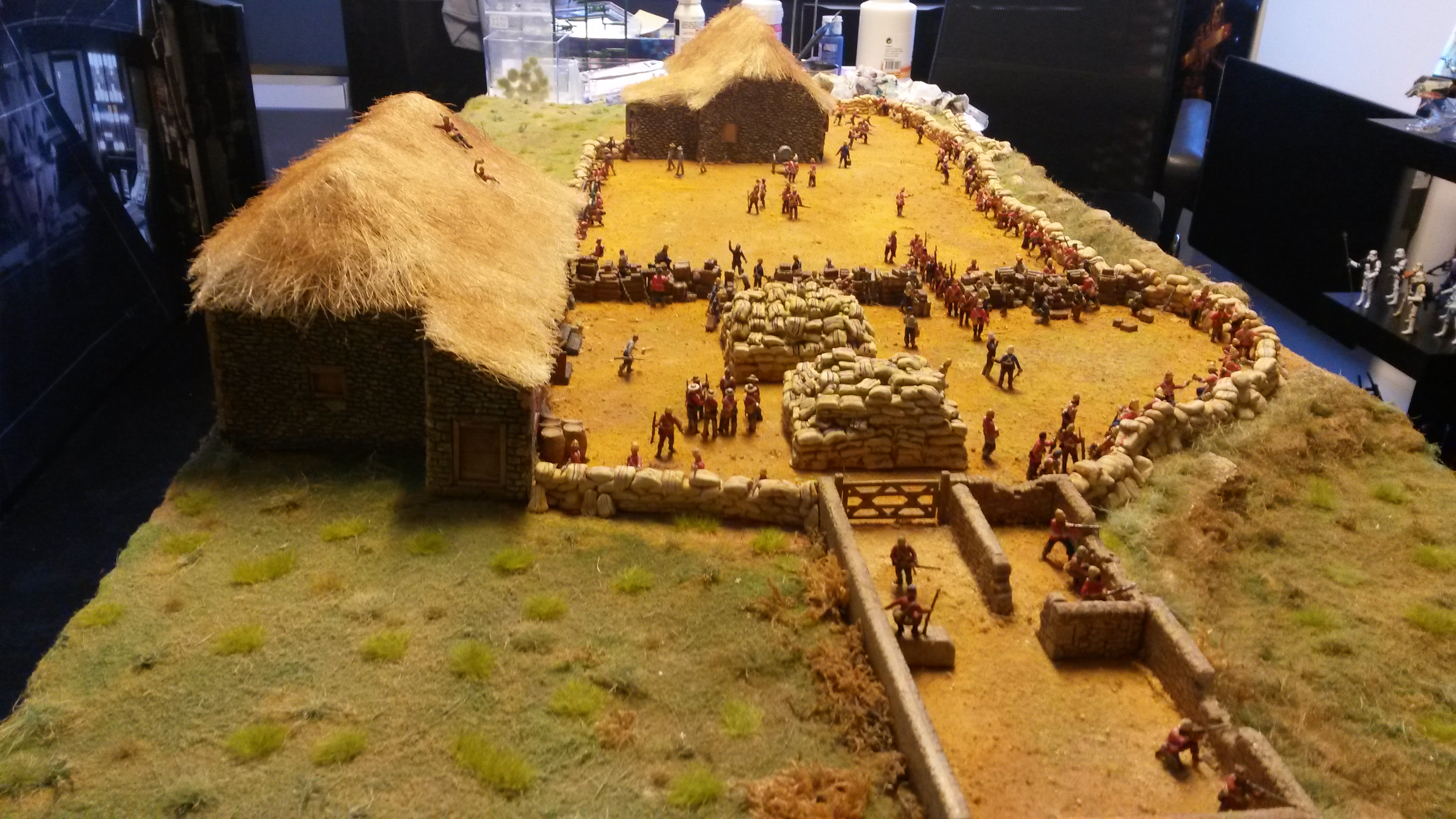 Rorke's drift avec Figurines au 1/72 (20mm)