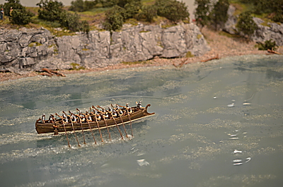 Römisches Boot auf dem Rhein oder der Donau 1/72