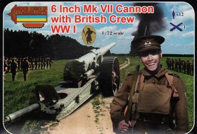 A001 - 6-Inch Mk VII Cannon with British Crew 1/72