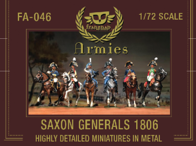 FA-046 Saxon Generals 1806 : set of 6 mounted figures.