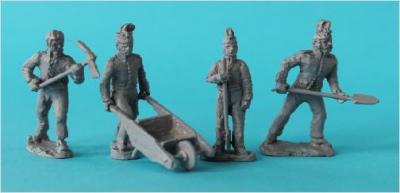 JS72/0672 - French/Bayern Soldiers at work 1/72