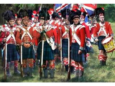 163 - Napoleonic Highlanders Standing at Ease 1/72