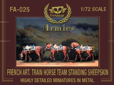 FA-025 - French Artillery Train Horseteam Standin Sheepskin 1/72