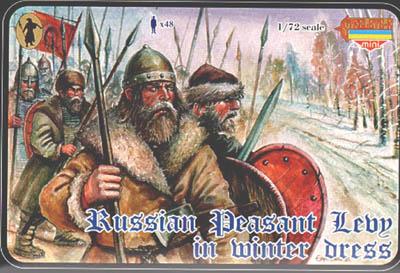 M027 - Medieval Russian Peasant Levy in Winter Dress 1/72