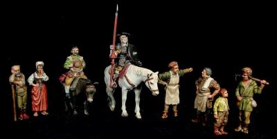 NIK - MFP 01 - Don Quichote & Sancho Panza , Bauern 1/72