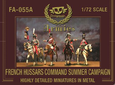 FA-055A French Hussars Command on march Summer Campaign Dress 1/72