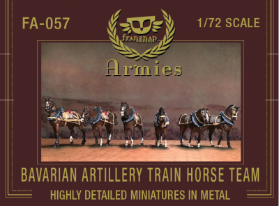 FA-057 Bavarian Artillery Train Horse Team 1/72