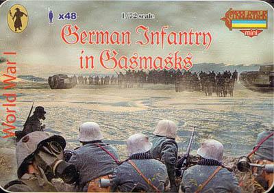 M060 - WW1 German Infantry in Gas Masks 1/72