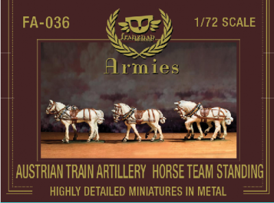 FA-036 Austrian Artillery Train Horse Team Standing 1/72