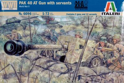 6096 - PAK 40 AT Gun with Servants 1/72