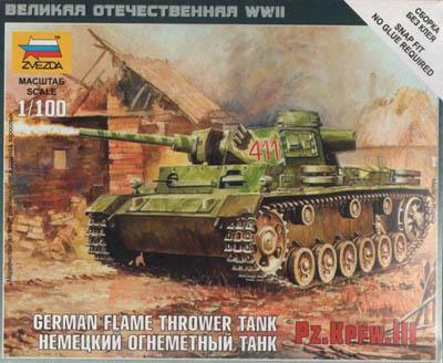 6162 - German Flame Thrower Tank PZ.KPFW.III 1/100