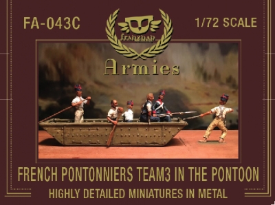 FA-043C French Pontonniers Team 3 : In the the Pontoon 1/72