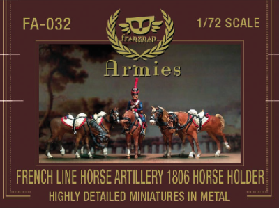 FA-032 - French Line Horse Artillery 1806 Horse Holder 1/72