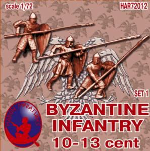 72012R - Byzantine Infantry 10th-13th Century Set 1 1/72