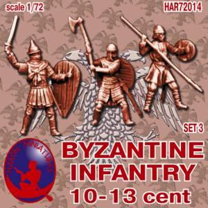 72014R - Byzantine Infantry 10th-13th Century Set 3 1/72