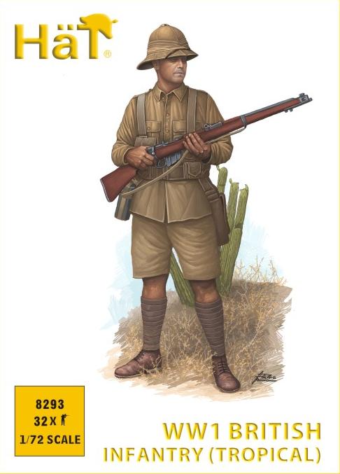 HaT Ind World War I set 8293 British Infantry Tropical Dress 1/72 Toy Soldiers 