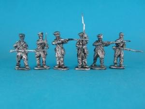 PL-05 Landwehr roops, loadinf, firing, 6 Figures 1/72