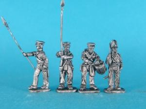 HL-02 Hanoverian Landwehr, Commmand marching 1/72