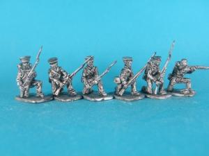 HL-05 Hanoverian Landwehr, Troops kneeing fiering defending 1/72