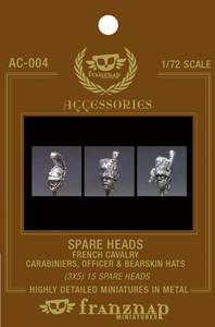 AC-004 - Spare Heads French Cavalry : Carabiniers Officer & Bearskin hat 1/72