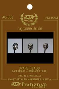 AC-008 - Spare Heads Bare Heads - Bandaged Head 1/72