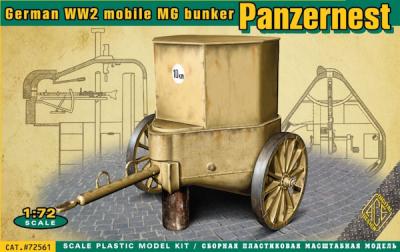 72561 - WWII German mobile Machine Gun bunker Panzernest 1/72