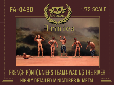 FA-043D  FRENCH PONTONNIERS TEAM4 : WADING THE RIVER metal 1/72