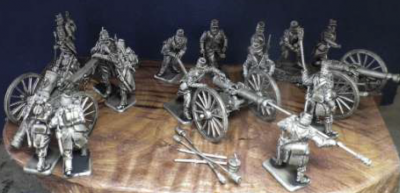 French Foot Artillery, 3 guns and 15 figures 1/72