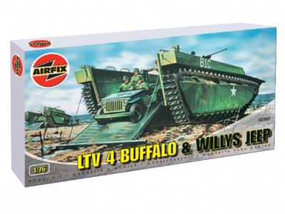 02302 - Buffalo Amphibian and Willys Jeep 1/76