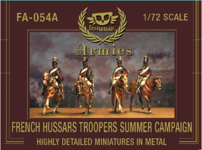 FA-054A French Hussars troopers on march Summer Campaign Dress 1/72