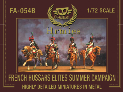 FA-054B French Hussars Elites on march Summer Campaign Dress 1/72