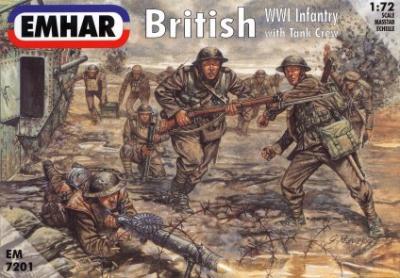 7201 - British WWI Infantry with Tank Crew 1/72