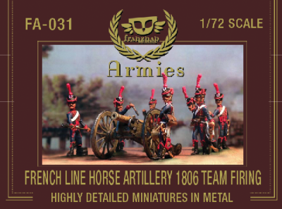 FA-031 - French Line Horse Artillery 1806 Team Firing 1/72