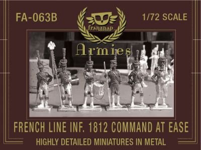 FA-063B : FRENCH LINE INFANTRY 1812 COMMAND AT EASE metal 1/72