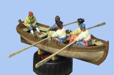 72-8006 - 5 verschiedene Piraten Crew fuer Beiboot 1/72