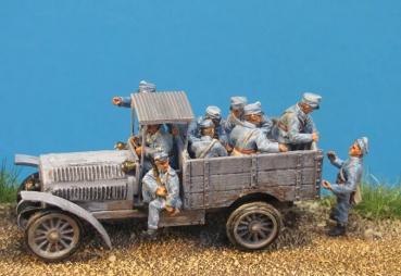 WW1 – 014 Artilleristen – Aufsitzer für Zugmaschine no.9 6 Figuren 1/72