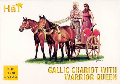 8140 - Chariot gaulois avec reine 1/72