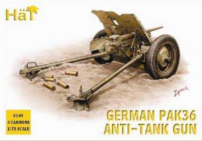 8149 - German PaK 36 Anti-tank Gun WW2 1/72