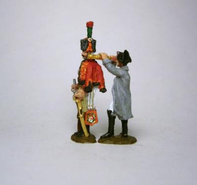 MC007 - Napoleon with telescope and  Mounted Guard Chasseur 1/72