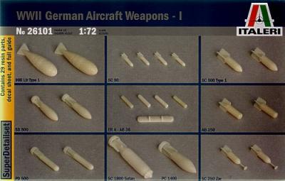 26101 - WWII German Aircraft Weapons Set 1 1/72