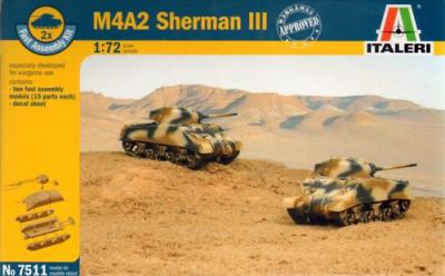 7511 - M4A2 Sherman III (2) 1/72