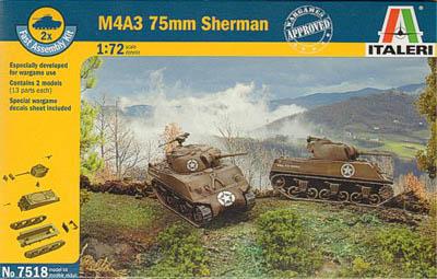 7518 - Allied M4A3 Sherman Tank 1/72