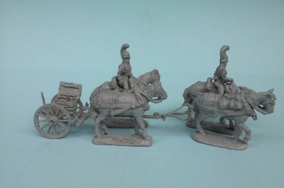 JS72-0796 Train Artillerie cheval Russe Garde 1/72