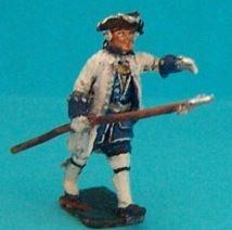 JS72-7013 Officier d'infanterie avec hallebarde (1740 - 1762) 1/72