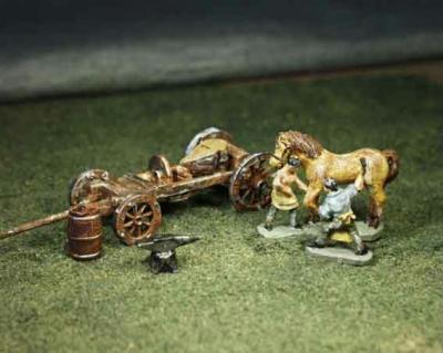 GUN40 - French Portable Forge with Horse and 2 Blacksmiths (was FS NF-17) 1/72