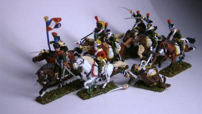 MC009 Chasseurs à cheval de la ligne 1807/1812 (9 cavaliers) au 1/72