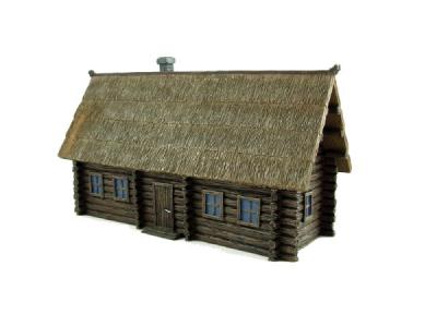 7803 - Russian Izba (Wooden building/Thatch roof)(pre-built) 1/72