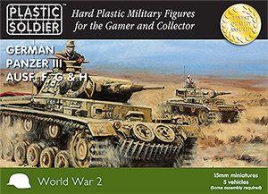 WW2V15009 - German Panzer III F, G & H 15mm