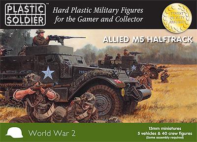 WW2V15020 - Allied M5 Halftracks 15mm